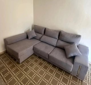 ✅Sofá Chaiselongue Extensible Gris. Envío gratis