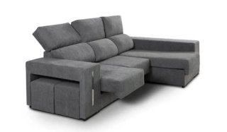 ✅Sofá Chaiselongue Extensible Gris. Envío gratis