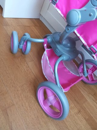 Carrito de muñecas rosa Imaginarum