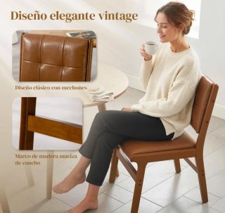 Pack 2 Sillas Comedor Tapizadas