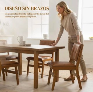 Pack 2 Sillas Comedor Tapizadas