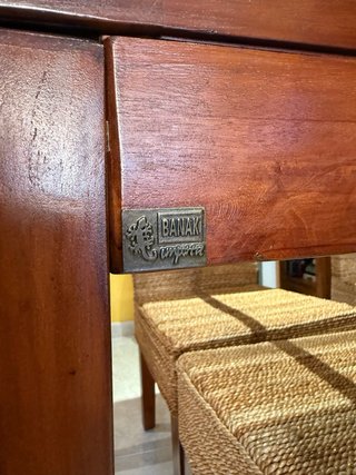 Mesa Comedor Madera y Cristal Banak
