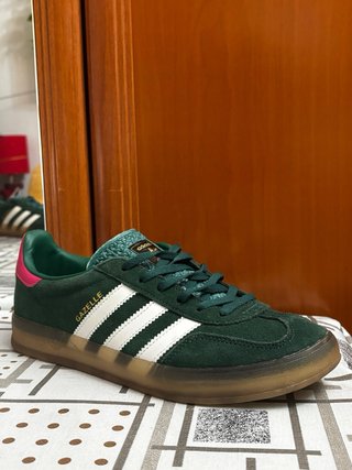 Zapatillas Adidas Gazelle Verde y Rosa