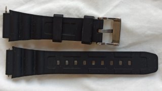 Correa de reloj de silicona negra 20mm