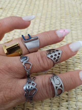 Anillos Ajustables Dorados y Plateados