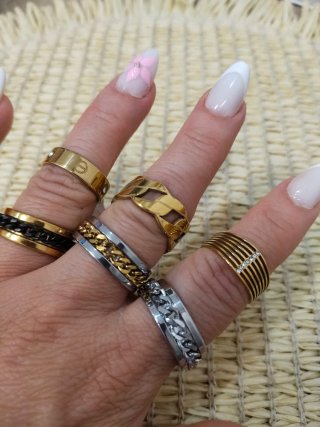 Anillos Ajustables Dorados y Plateados
