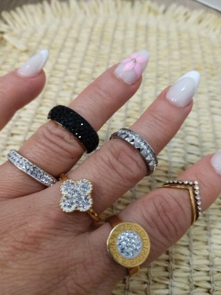 Anillos Ajustables Dorados y Plateados