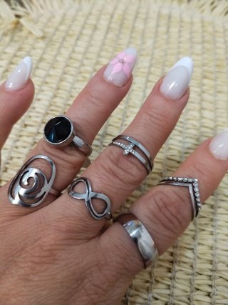 Anillos Ajustables Dorados y Plateados