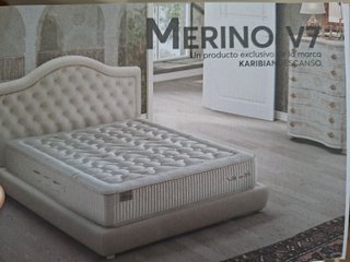 Cama Matrimonio 135x190 Base Tapizada y Colchón