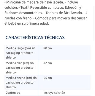 Minicuna bebé con ruedas NUEVA