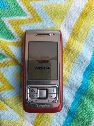 Teléfono Móvil Nokia E65 Rojo/Plata