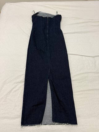 Vestido largo vaquero sin tirantes