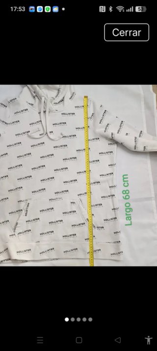 Sudadera Hollister Blanca con Logo