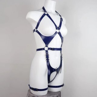 Body Lingerie Blu Harness costume imbracatura goth