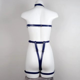 Body Lingerie Blu Harness costume imbracatura goth