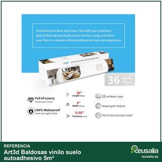Baldosas vinilo suelo autoadhesivo 5m²