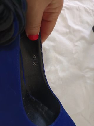 Zapatos de tacón azul Klein talla 36