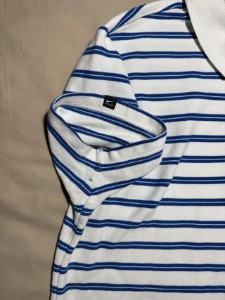 Polo Nike de rayas azul y blanco manga corta
