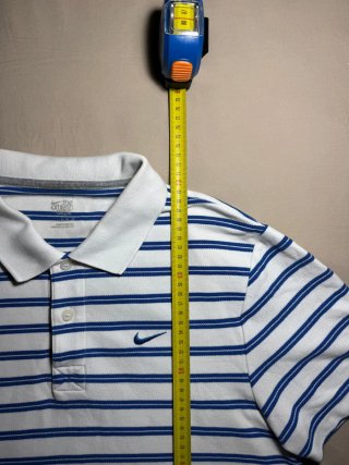 Polo Nike de rayas azul y blanco manga corta