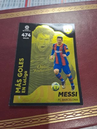 Cromo Messi 474 Goles LaLiga Panini 21-22