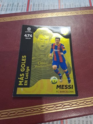 Cromo Messi 474 Goles LaLiga Panini 21-22