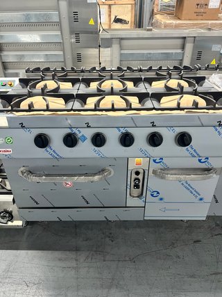 Cocina 6 fuegos + horno Kusina