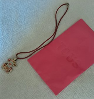 Collar Tous Oso Plata y Piel Marrón