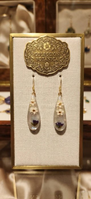 Pendientes Flores Naturales Artesanales