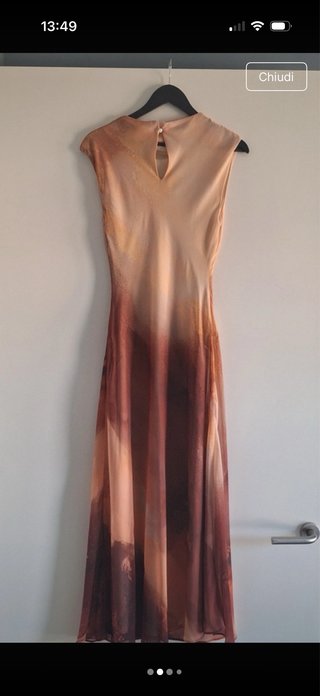 Abito midi chiffon stampa sfumata