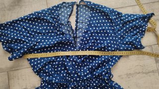 Mono lunares azul