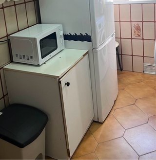Armario auxiliar blanco y madera