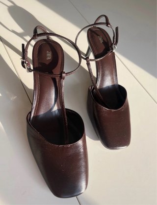 Zapatos tacón Zara marrones T39