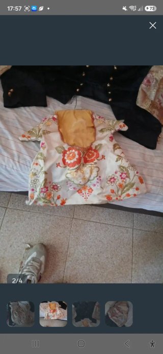 Ropa de Fallera Negra y Multicolor