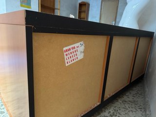 Mueble TV madera y cristal