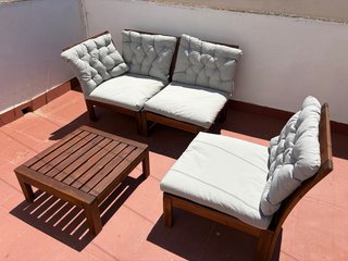 Conjunto Muebles Terraza IKEA Madera
