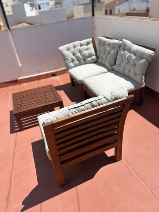 Conjunto Muebles Terraza IKEA Madera