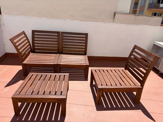 Conjunto Muebles Terraza IKEA Madera