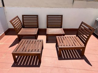 Conjunto Muebles Terraza IKEA Madera