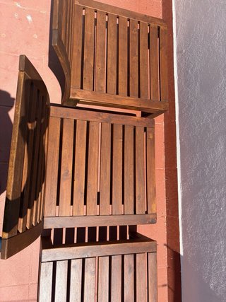 Conjunto Muebles Terraza IKEA Madera