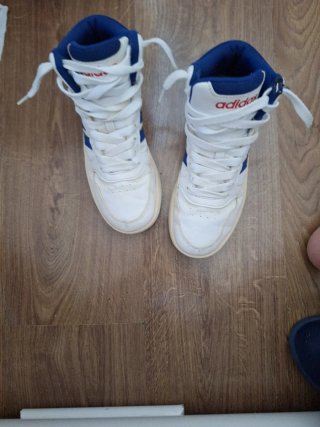 Zapatillas Adidas Altas Blancas y Azules