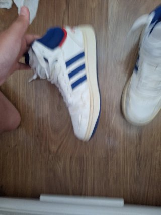 Zapatillas Adidas Altas Blancas y Azules