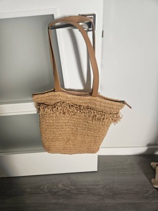Bolso de playa de esparto