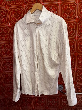 Camisa de vestir MNG (Mango) Blanca con estampado