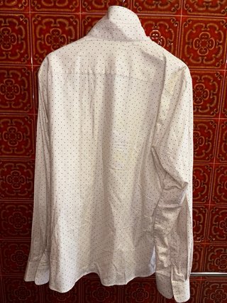 Camisa de vestir MNG (Mango) Blanca con estampado