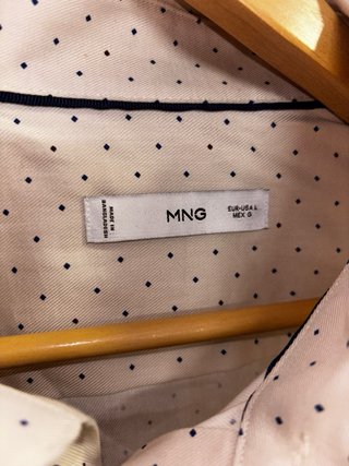 Camisa de vestir MNG (Mango) Blanca con estampado