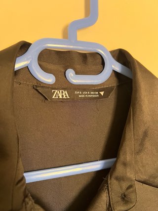 Vestido camisero Zara negro