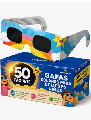 2 Gafas Eclipse Solar Niños ISO 12312-2