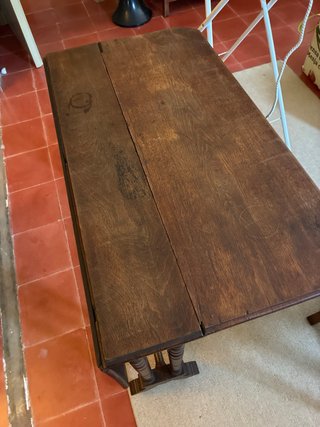 Mesa antigua plegable madera alas abatibles