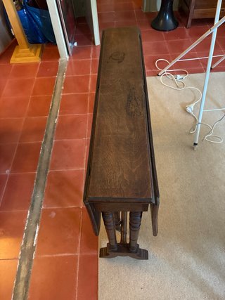 Mesa antigua plegable madera alas abatibles