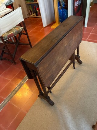 Mesa antigua plegable madera alas abatibles